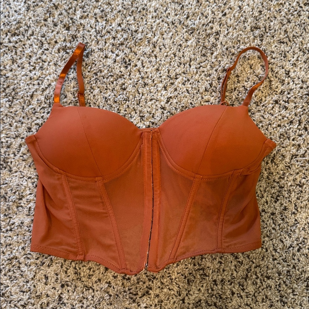 WHIT Burnt Orange Bustier Top